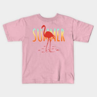 Summer Flamingo Kids T-Shirt